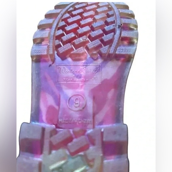 Western Chief Girls pink camo rubber rainboots Toddler Sz 9 No removable insole. - Picture 7 of 9